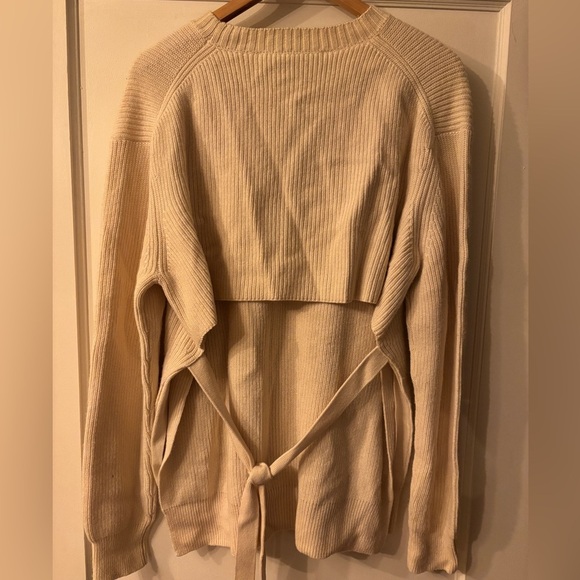 Women’s Proenza Schouler ribbed cream sweater size small. Merino/silk/cashmere. - Picture 3 of 4